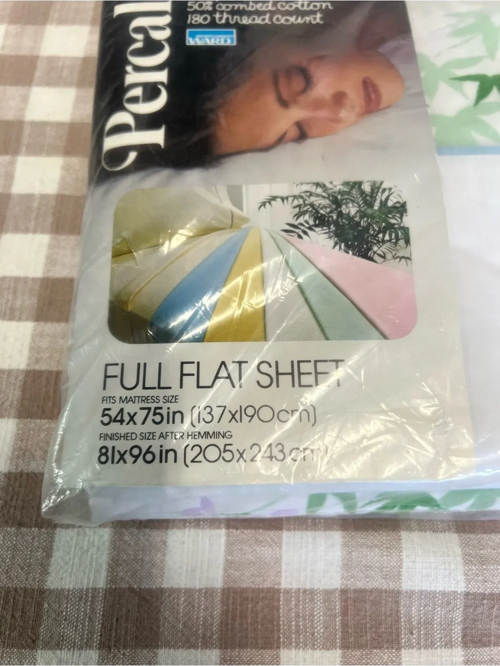 Vintage nip percale full flat sheet bedding